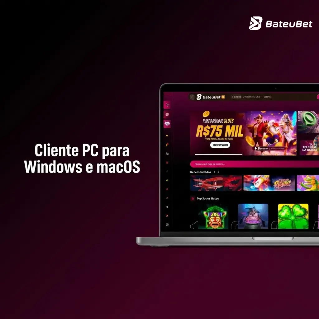 Acesso à plataforma Bateubet pelo navegador no computador Windows e macOS sem necessidade de instalação