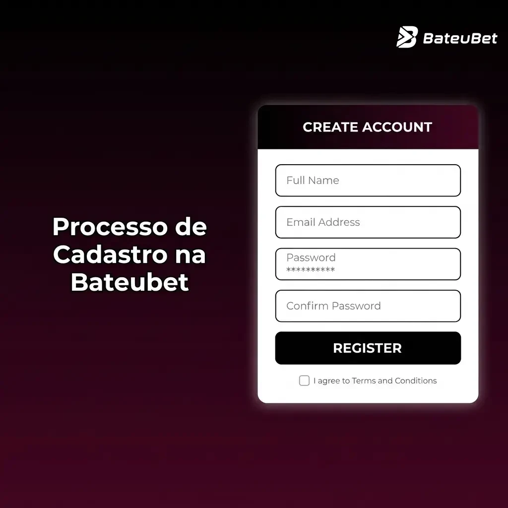 Passo a passo do cadastro na Bateubet com acesso a apostas, cassino e cashback diário de até R$ 2.500